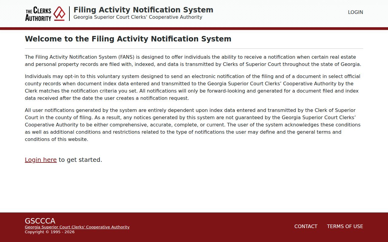 Georgia FANS property filing alert service for Dunwoody owners