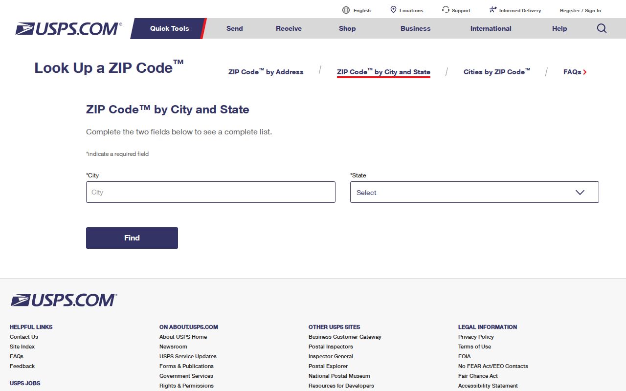 USPS city and state lookup used with the Dunwoody ZIP code directory